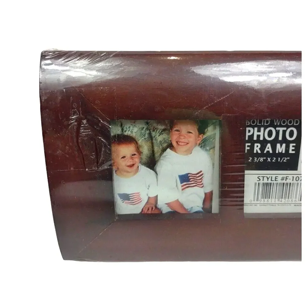 Cherry Wood Look Photo Frame Table Top 3 Opening by Treasured Memories